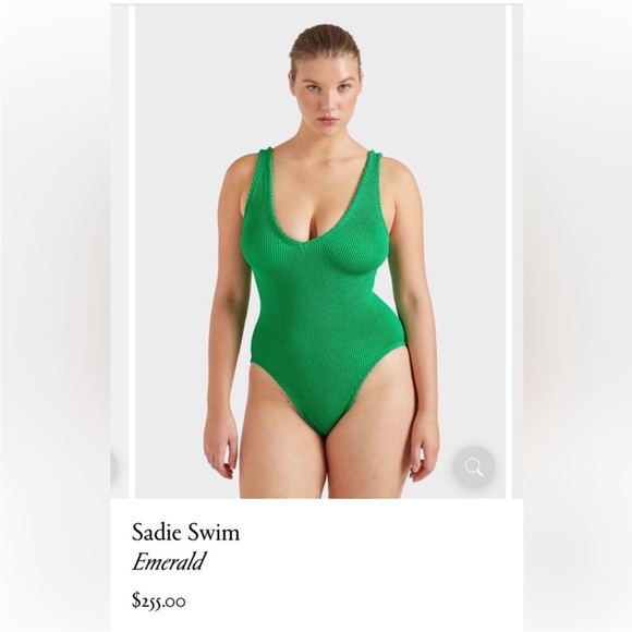 SALE • NWT • Hunza G Sadie Bathing Suit in Emerald - Picture 9 of 13